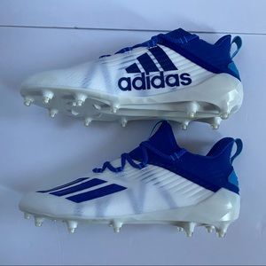 Adidas Adizero Football Cleats White Blue Size 11